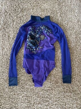 Balera Royal Blue Dance Leotard with Nude Lining